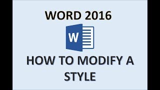 Word 2016  Modifying Styles  How to Modify Text Style  Formatting Quote Normal Paragraph Headings [upl. by Marceau66]