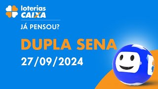 Resultado da Dupla Sena  Concurso nº 2720  27092024 [upl. by Roxane]