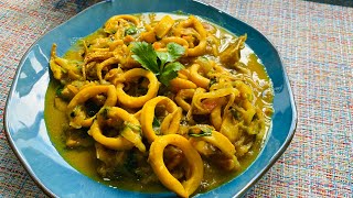 If you like Squids then try this recipe  super tasty Goan recipe  Goan saucy Squids chilli [upl. by Walford]