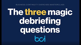 The three magic debriefing questions [upl. by Eiramenna]