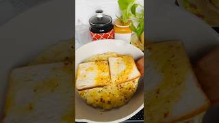 Cheesy Bread Omelette 😋l shorts breakfast recipe easyrecipe [upl. by Arondel]