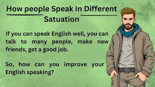 how people speak in different situations  Graded Reader  Improve Your English Speaking [upl. by Noivaz]