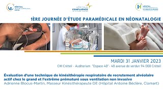 Évaluation d’une technique de kiné respiratoire  Journée dÉtude Paramédicale en Néonatologie [upl. by Tracey527]