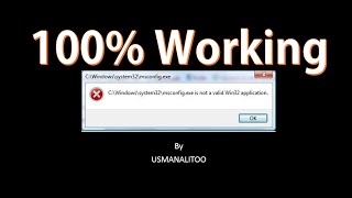 100 How to Fix Exe Not a Valid Win32 Application In all windows [upl. by Nichy]