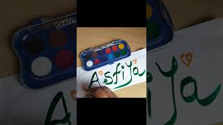 ❣️Asfiya❣️ music song bollywood viralvideo art calligrahy LearnwithJigisha drawing [upl. by Daly]