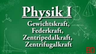 Physik I Vorlesung 5 Gewichtskraft Federkraft Zentripedalkraft Zentrifugalkraft [upl. by Sofie263]