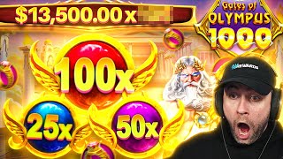 I SPUN in a 100000 MAX BET BONUS on GATES of OLYMPUS 1000 Bonus Buys [upl. by Nosae]