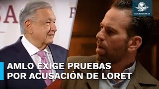 AMLO responde a Carlos Loret ante acusaciones contra sus hijos [upl. by Ahsena631]