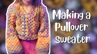 Crocheting a Pullover Sweater  Cozy Crochet Vlog  Yarntailcrochetco [upl. by Eleanora]