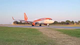 easyJet pilot waves easyjet runway planespotting LondonSouthendAirport [upl. by Folberth182]