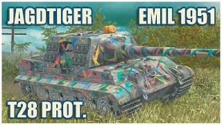 Jagdtiger EMIL 1951 amp T28 Prototype • WoT Blitz Gameplay [upl. by Ninehc]