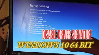 PASTI BISA CARA DISABLE DRIVER SIGNATURE WINDOWS 10 64 BIT [upl. by Howlan]