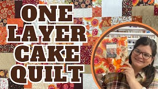 Just One Layer Cake Makes A Quilt Top  Easy Free Pattern [upl. by Eugirne494]