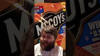 Ryan Tries McCoys Grilled American Cheese Crisps mccoys grilledcheese ryantries [upl. by Oznofla]