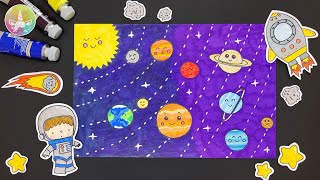 Come disegnare i pianeti del sistema solare 🌍🪐👩‍🚀 [upl. by Egnalos]