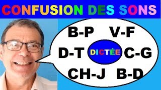 Dictées sur la confusions de sons  b p  v f  d t  c g  ch j  b d [upl. by Ok]