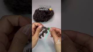 Ever had trouble threading fur or bulky yarn through a needle crochet knitting tips [upl. by Lamok]