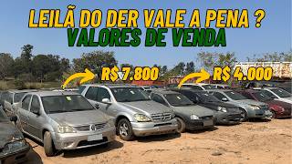 CARRO DE LEILÃO DO DER VALE A PENA  Valores de Venda dos Carros no Leilão DER [upl. by Rother415]