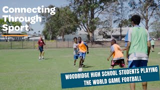 Woodridge High School students playing the world game Football [upl. by Alinoel82]