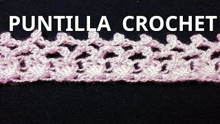 PUNTILLA en tejido crochet o ganchillo n° 27 tutorial paso a paso Moda a Crochet [upl. by Matheson702]