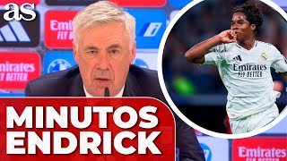 ANCELOTTI sobre si ENDRICK debe TENER MÁS MINUTOS  REAL MADRID 4ESPANYOL 1 [upl. by Aleet]