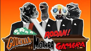 Godzilla 1954 amp Rodan 1956 amp Mothra 1961 amp Gamera 1965  Coffin Dance Meme Song Cover [upl. by Petr]