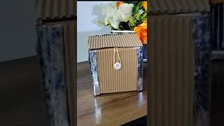 DIY Easy Multipurpose Oraganizer with Waste Cardboard Box shorts diy craft bestoutofwaste [upl. by Mimi]