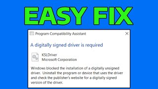 How To Fix Windows Requires a Digitally Signed Driver [upl. by Den]