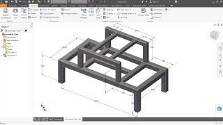 Autodesk Inventor Tutorial How to make steel Frame [upl. by Garreth]