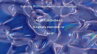 Exercise 21 Propositional Logic Technical [upl. by Jari662]