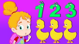 Five little ducks  Nursery Rhymes amp Songs for Kids  Groovy the Martian [upl. by Eignav]