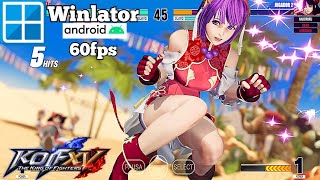 King of Fighters XV Winlator 60fps Android Gameplay Emulador Windows PC Configuración Audio Latino [upl. by Bellaude]