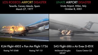 Tenerife Airport Disaster amp Linate Airport Disaster  KLM Pan Am crash 1977  SAS 686 Cessna crash [upl. by Toille973]