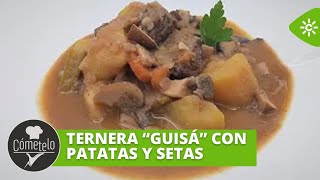 Cómetelo  Ternera “guisá” con patatas y setas [upl. by Cathee773]