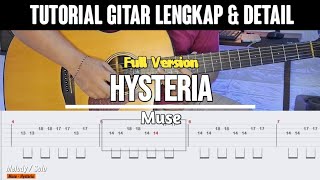 Tutorial Guitar Muse  Hysteria Full Version With Tab  Acoustic Guitar Lesson [upl. by Wernsman]