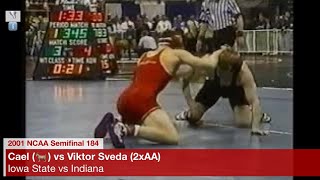 Cael Sanderson vs Viktor Sveda Indiana 217 MD 👊 2001 NCAA Semifinal  Wrestling With Character [upl. by Efioa]