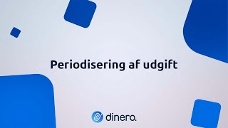 Periodisering af udgift i Dinero Regnskabsprogram [upl. by Akira]