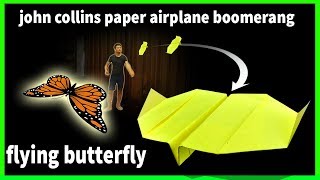 how to make paper airplane boomerang john collins  World Record Paper Airplanes boomerangplaneking [upl. by Tarkany90]