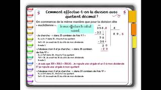 Effectuer une division avec un quotient décimal [upl. by Knuth714]