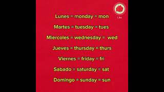 Abreviaturas en ingles 《 dias de la semana 》 [upl. by Elleivad]