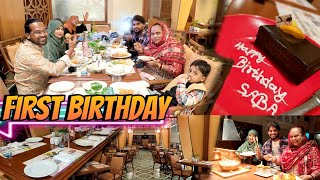 Happy Birthday Saba 🎂🎉 🎈  1St Celebration  Birthday Vlog 🎥 [upl. by Ariik]