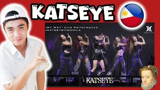 REACTION KATSEYE 캣츠아이 MY WAY 091824 Live Performance Fancam Market Market [upl. by Nolyag]