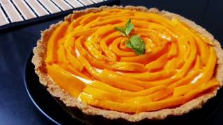 नो बेक मेंगो चोकलेट टार्ट  Eggless No Bake Mango Chocolate Tart  Tart recipein hindi  Mango tart [upl. by Nwhas]