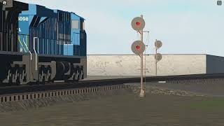 Roblox Southline District  NS 8098 Conrail Herritage Unit Leads tanker train [upl. by Lerud]