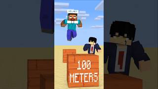 HELP Herobrine How Far He Can Jump friendship shorts trending anime [upl. by Lepley]