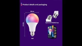 Smart Led Light Tuya Smart Life Smart Bulb 10W E27 Base CCT RGB Alexa Lamp Smart Light BT Led Bulb [upl. by Eiramanin]