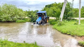 New holland 4710 tractor and powertrac tractor stunt  tractor videos [upl. by Ymarej811]