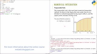 Numerical Methods in Python  Numerical Integration  Trapezoidal Rule [upl. by Wera]