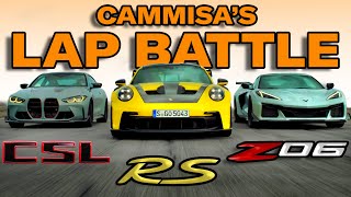 EXCLUSIVE 992 GT3 RS vs Corvette Z06 vs BMW M4 CSL w Randy Pobst — Cammisa’s Ultimate Lap Battle [upl. by Llerrom]