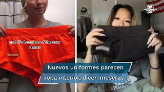 Meseras de Hooters critican nuevo uniforme por ser ropa interior [upl. by Brina]